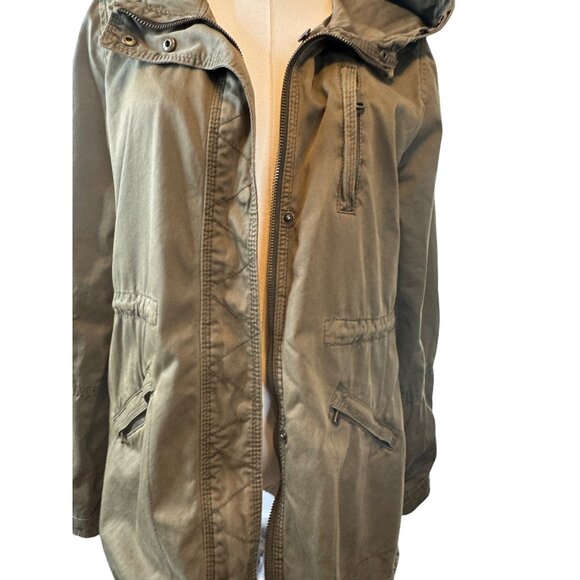 2/$30 ZARA Size 13/14 Army Green Hooded Cotton Jacket Girls - Picture 6 of 16